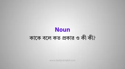 Noun কাকে বলে? কত প্রকার ও কী কী?